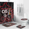 Custom Saints Football Bathroom Set Aboriginal Dot Art Pattern