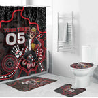 Custom Saints Football Bathroom Set Aboriginal Dot Art Pattern