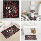 Custom Saints Football Bathroom Set Aboriginal Dot Art Pattern