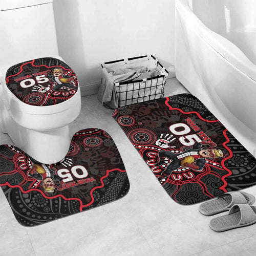 Custom Saints Football Bathroom Set Aboriginal Dot Art Pattern