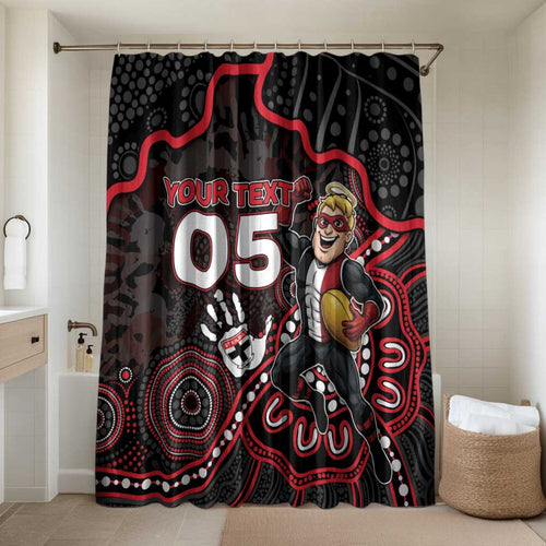 Custom Saints Football Bathroom Set Aboriginal Dot Art Pattern