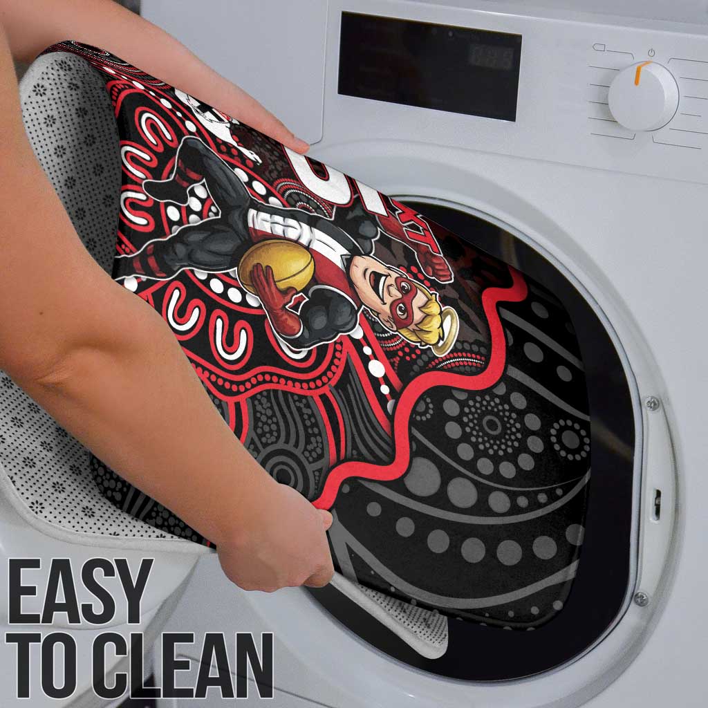 Custom Saints Football Bathroom Set Aboriginal Dot Art Pattern