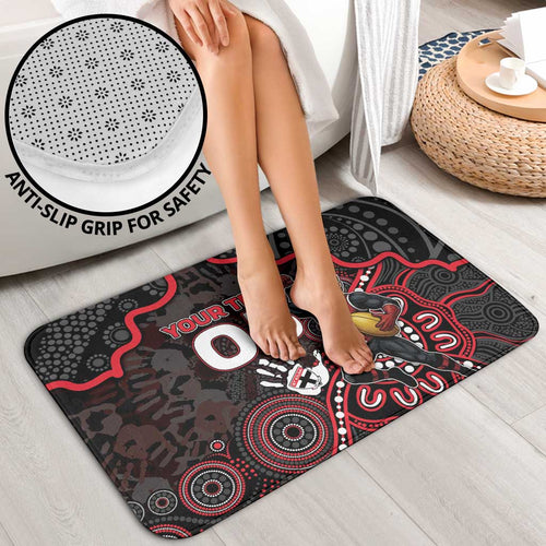 Custom Saints Football Bathroom Set Aboriginal Dot Art Pattern