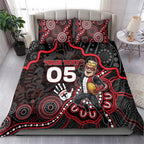 Custom Saints Football Bedding Set Aboriginal Dot Art Pattern