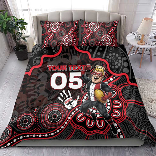 Custom Saints Football Bedding Set Aboriginal Dot Art Pattern