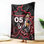 Custom Saints Football Blanket Aboriginal Dot Art Pattern
