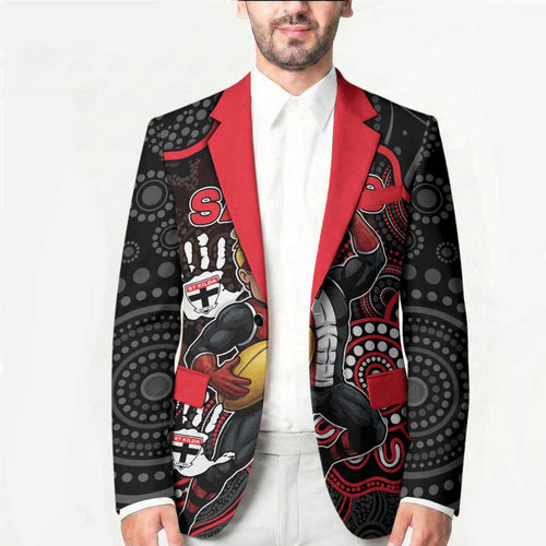 Custom Saints Football Blazer Aboriginal Dot Art Pattern