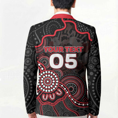 Custom Saints Football Blazer Aboriginal Dot Art Pattern