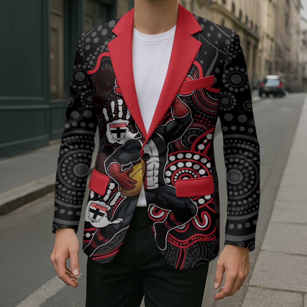 Custom Saints Football Blazer Aboriginal Dot Art Pattern