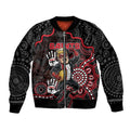 Custom Saints Football Bomber Jacket Aboriginal Dot Art Pattern