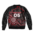 Custom Saints Football Bomber Jacket Aboriginal Dot Art Pattern