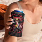 Custom Saints Football 4 in 1 Can Cooler Tumbler Aboriginal Dot Art Pattern