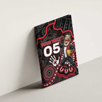 Custom Saints Football Canvas Wall Art Aboriginal Dot Art Pattern