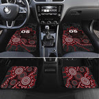 Custom Saints Football Car Mats Aboriginal Dot Art Pattern