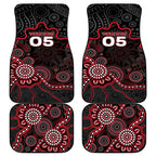 Custom Saints Football Car Mats Aboriginal Dot Art Pattern