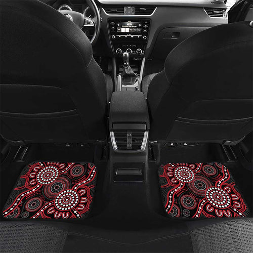 Custom Saints Football Car Mats Aboriginal Dot Art Pattern