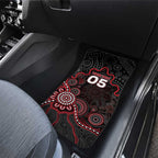 Custom Saints Football Car Mats Aboriginal Dot Art Pattern