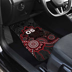 Custom Saints Football Car Mats Aboriginal Dot Art Pattern