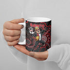 Custom Saints Football Ceramic Mug Aboriginal Dot Art Pattern