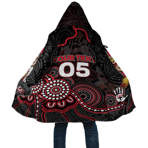 Custom Saints Football Cloak Aboriginal Dot Art Pattern