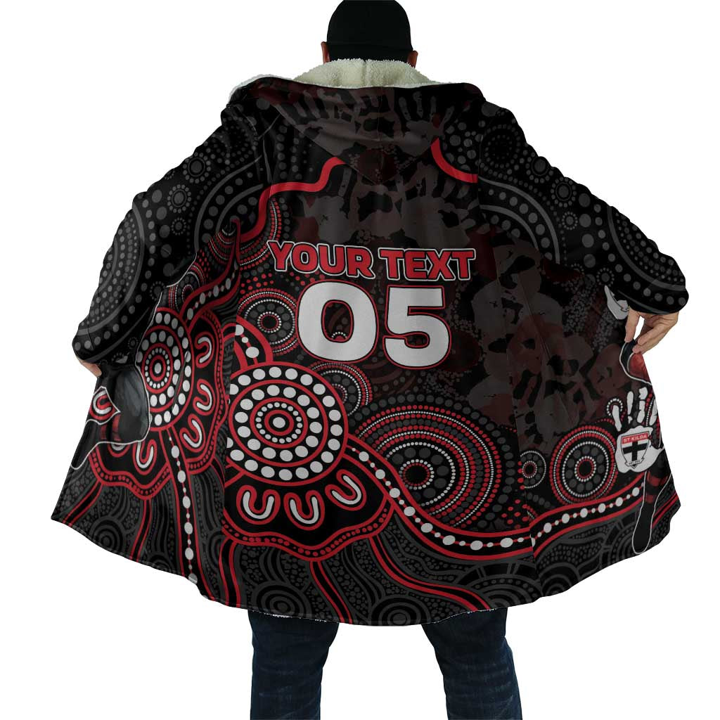 Custom Saints Football Cloak Aboriginal Dot Art Pattern