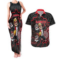 Custom Saints Football Couples Matching Tank Maxi Dress and Hawaiian Shirt Aboriginal Dot Art Pattern