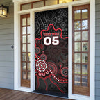 Custom Saints Football Door Cover Aboriginal Dot Art Pattern