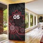 Custom Saints Football Door Cover Aboriginal Dot Art Pattern