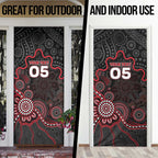 Custom Saints Football Door Cover Aboriginal Dot Art Pattern