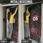 Custom Saints Football Door Cover Aboriginal Dot Art Pattern
