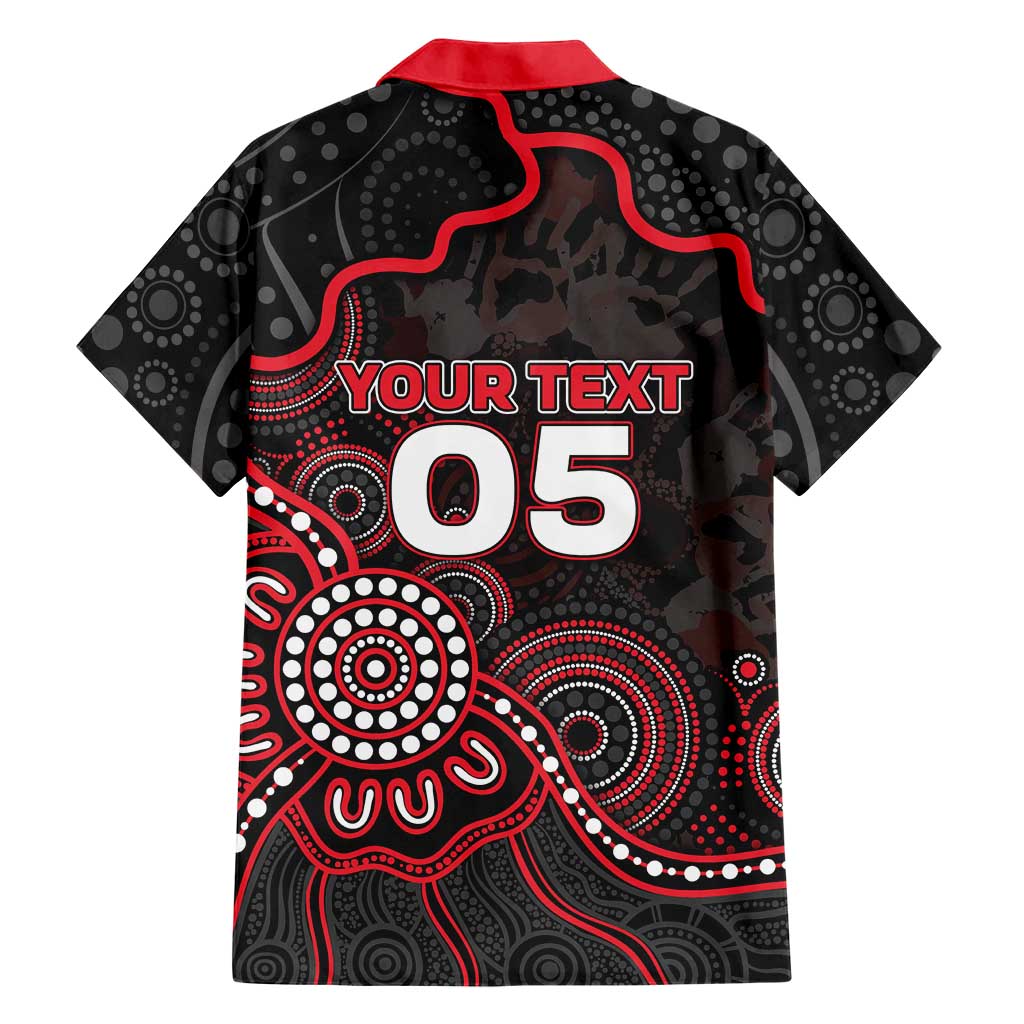 Custom Saints Football Family Matching Summer Maxi Dress and Hawaiian Shirt Aboriginal Dot Art Pattern