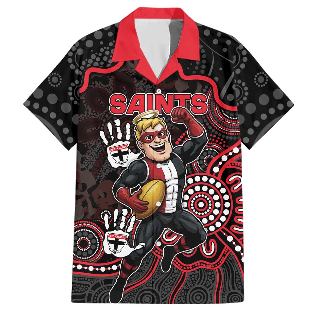 Custom Saints Football Family Matching Tank Maxi Dress and Hawaiian Shirt Aboriginal Dot Art Pattern