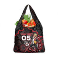 Custom Saints Football Grocery Bag Aboriginal Dot Art Pattern