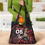 Custom Saints Football Grocery Bag Aboriginal Dot Art Pattern