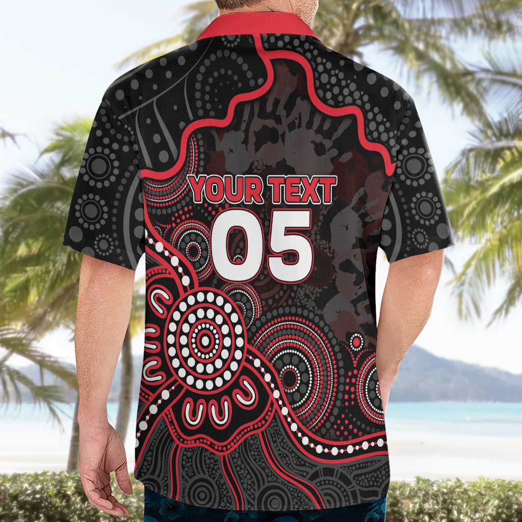 Custom Saints Football Hawaiian Shirt Aboriginal Dot Art Pattern