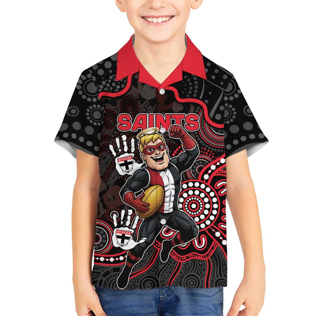 Custom Saints Football Hawaiian Shirt Aboriginal Dot Art Pattern