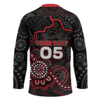 Custom Saints Football Hockey Jersey Aboriginal Dot Art Pattern