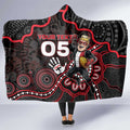 Custom Saints Football Hooded Blanket Aboriginal Dot Art Pattern