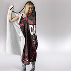 Custom Saints Football Hooded Blanket Aboriginal Dot Art Pattern