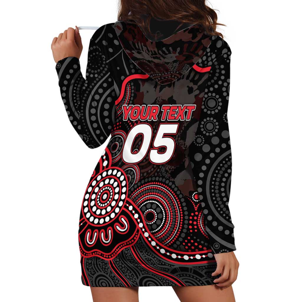 Custom Saints Football Hoodie Dress Aboriginal Dot Art Pattern