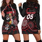 Custom Saints Football Hoodie Dress Aboriginal Dot Art Pattern