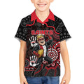 Custom Saints Football Kid Hawaiian Shirt Aboriginal Dot Art Pattern