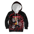 Custom Saints Football Kid Hoodie Aboriginal Dot Art Pattern