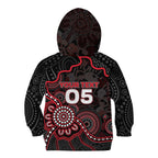 Custom Saints Football Kid Hoodie Aboriginal Dot Art Pattern