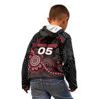 Custom Saints Football Kid Hoodie Aboriginal Dot Art Pattern