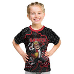 Custom Saints Football Kid T Shirt Aboriginal Dot Art Pattern