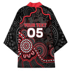 Custom Saints Football Kimono Aboriginal Dot Art Pattern