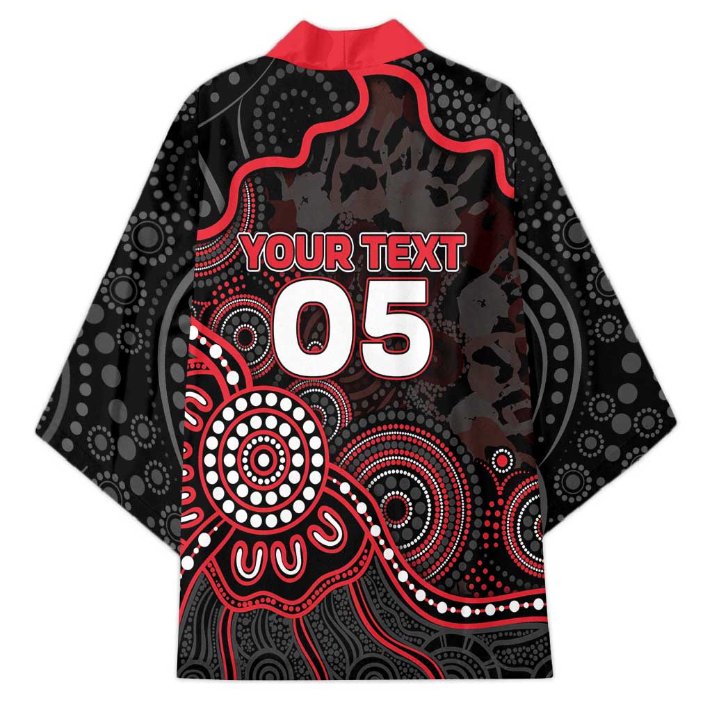 Custom Saints Football Kimono Aboriginal Dot Art Pattern