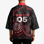 Custom Saints Football Kimono Aboriginal Dot Art Pattern