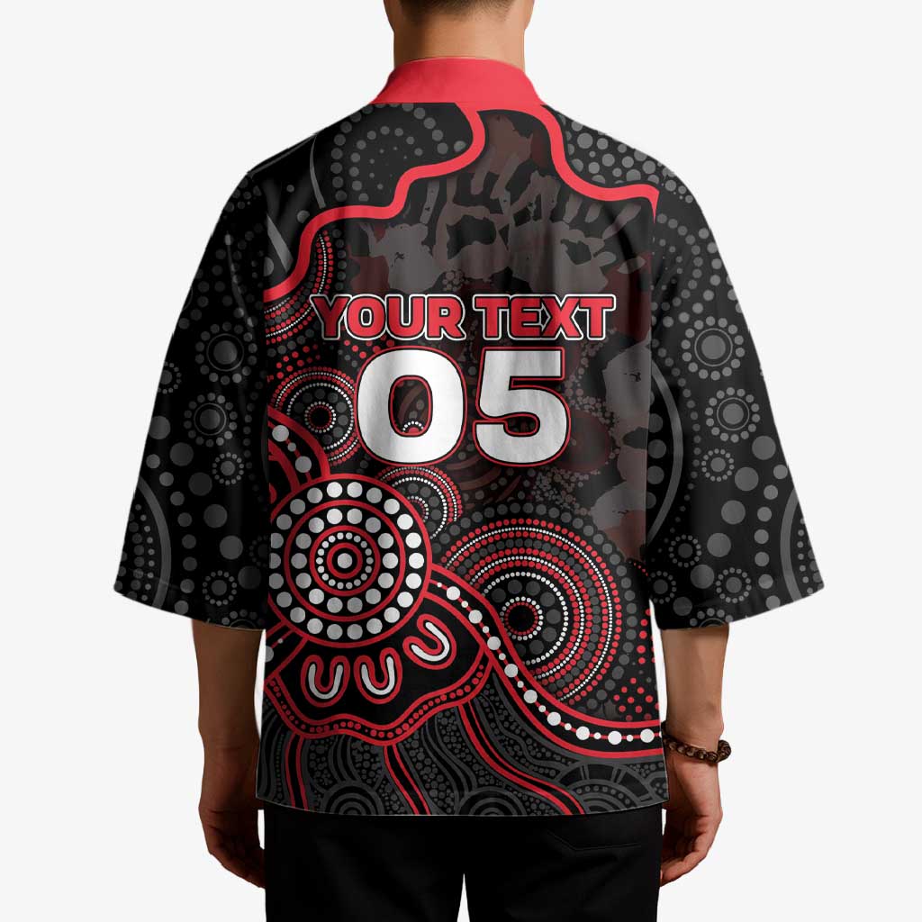 Custom Saints Football Kimono Aboriginal Dot Art Pattern